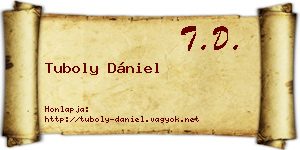 Tuboly Dániel névjegykártya